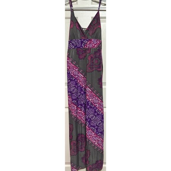 NYC Dresses & Skirts - NYC Women's Gray Purple Pink Maxi Adjustable Spaghetti Strap Summer Dress Size M